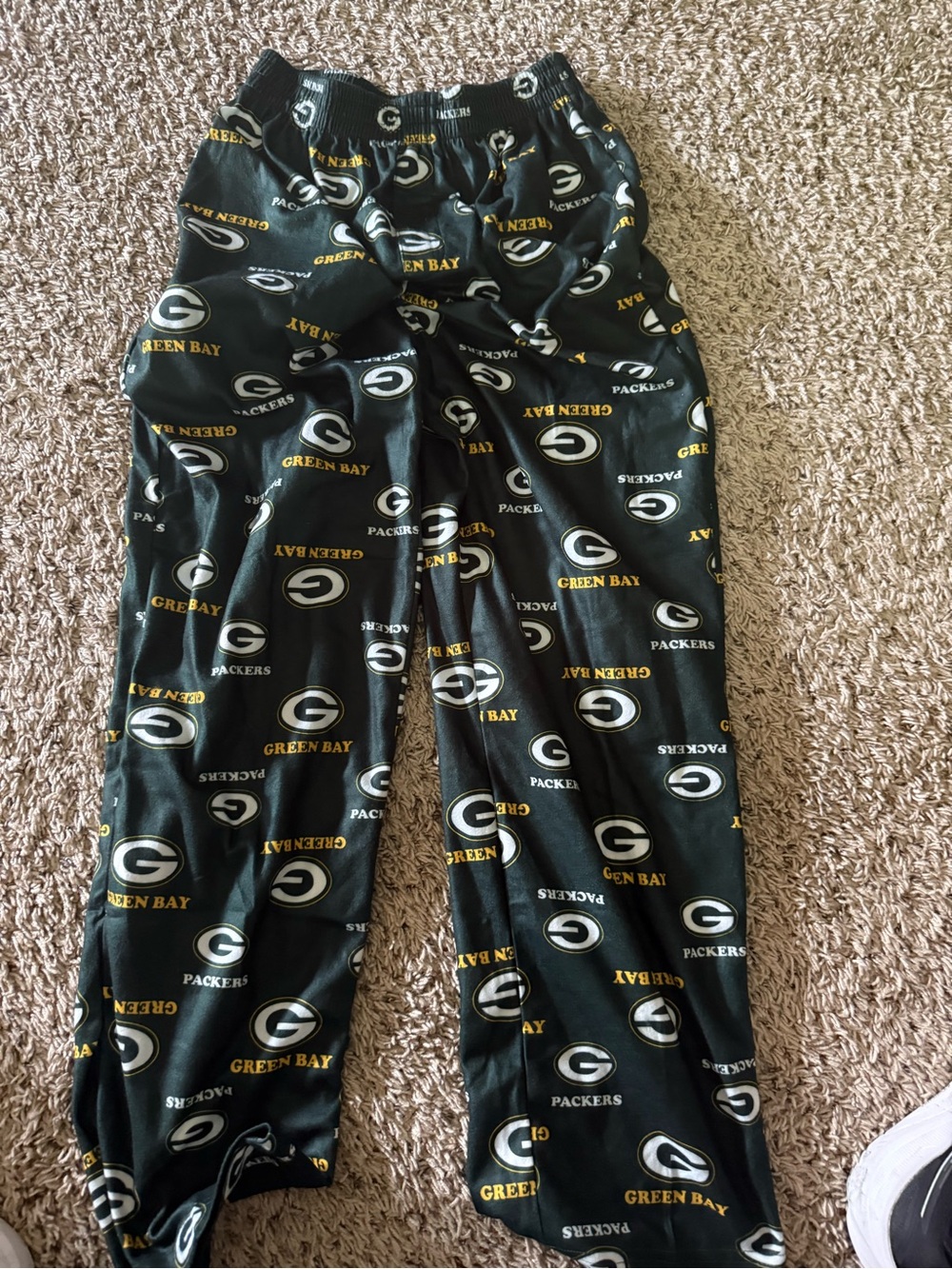 NFL Green Bay Packers Black & Yellow Kids Logo Joggers